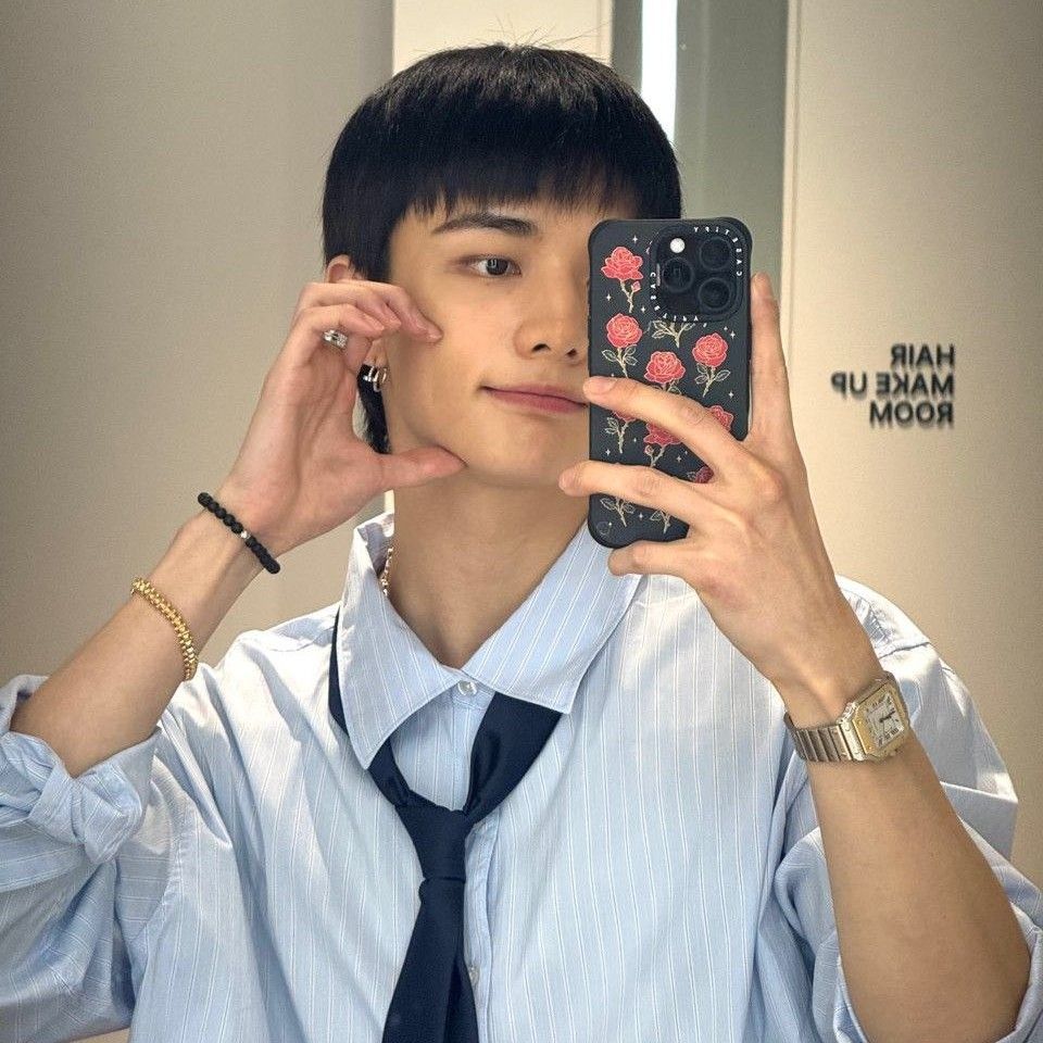 Recent activity shot of Hyunjin (Stray Kids)