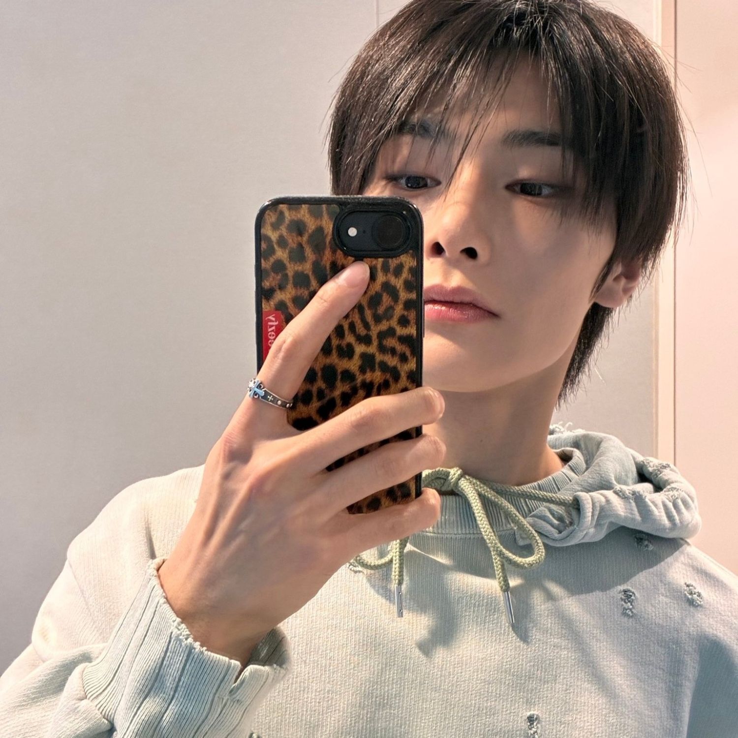 A moment captured by Stray Kids's fan