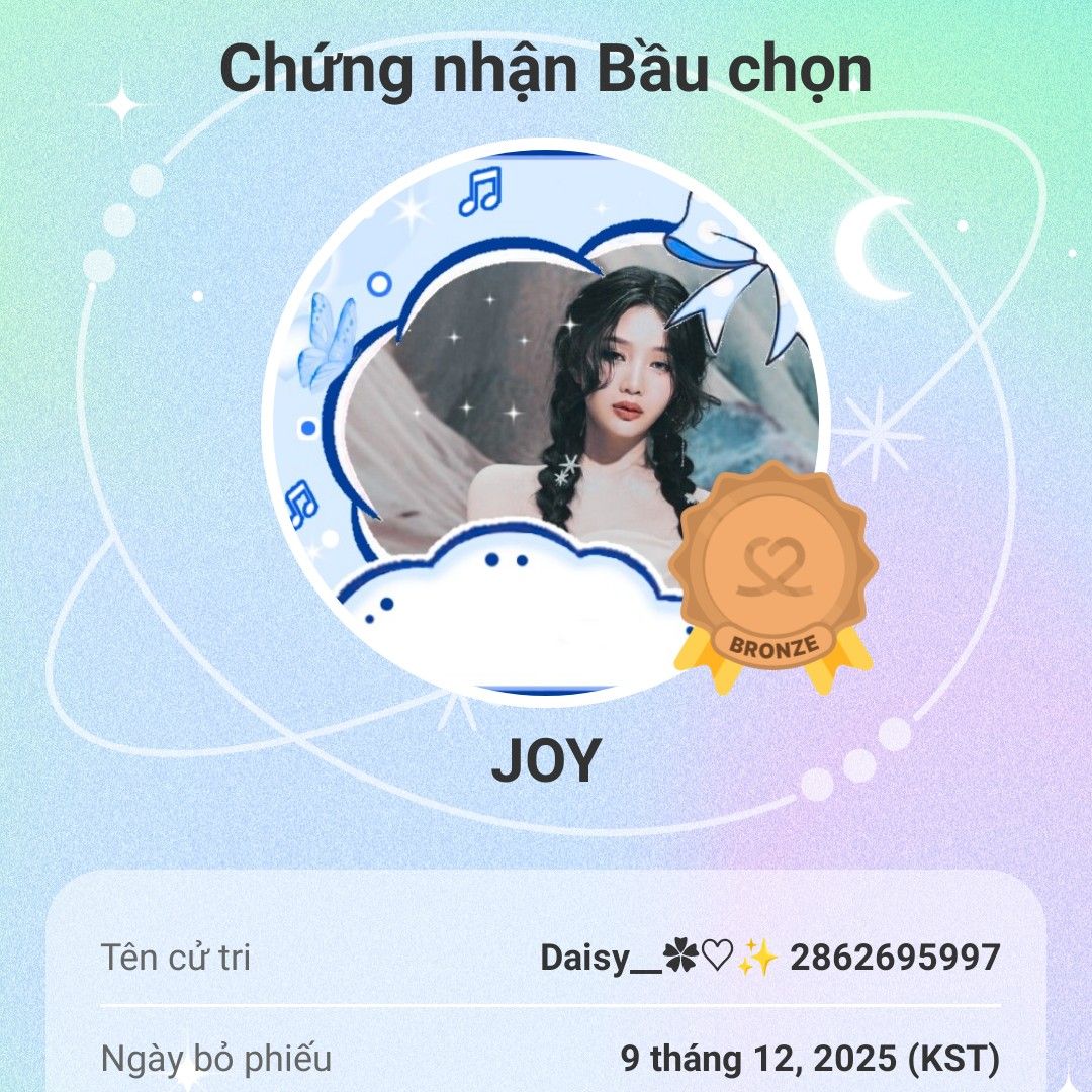 Recent activity shot of Joy (Red Velvet)