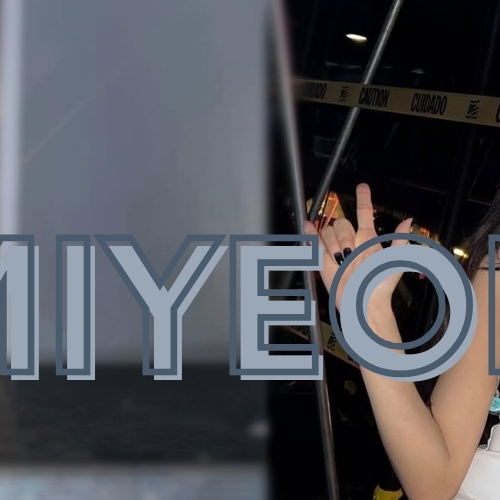 Recent activity shot of Miyeon (i-dle)
