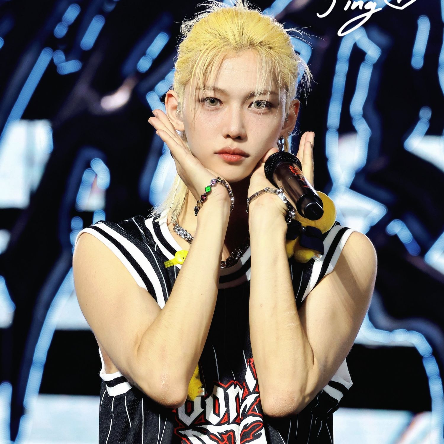 A moment captured by Felix (Stray Kids)'s fan