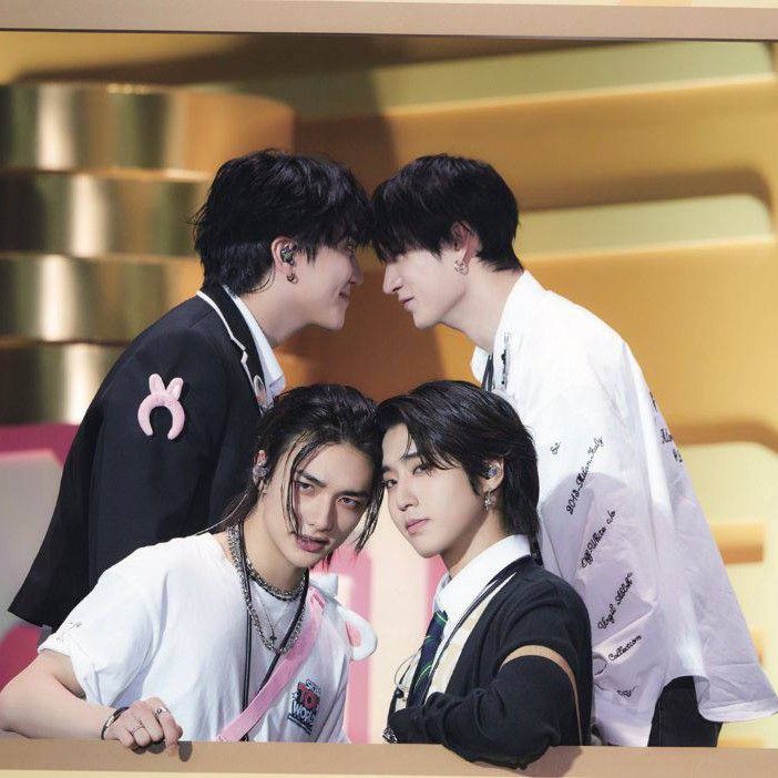 A moment captured by Stray Kids's fan