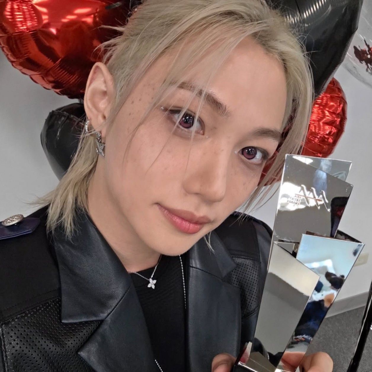 A moment captured by Felix (Stray Kids)'s fan