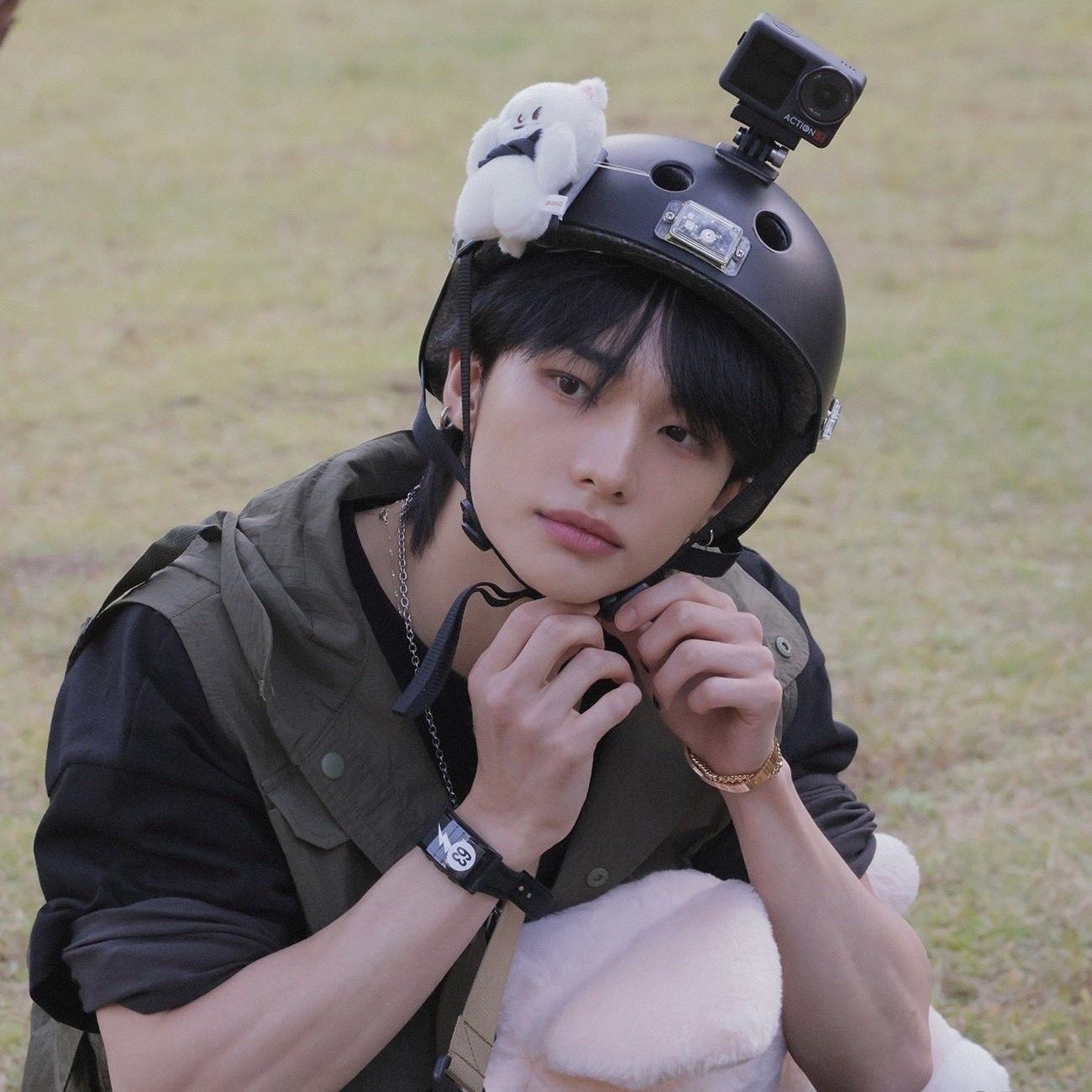 A moment captured by Hyunjin (Stray Kids)'s fan