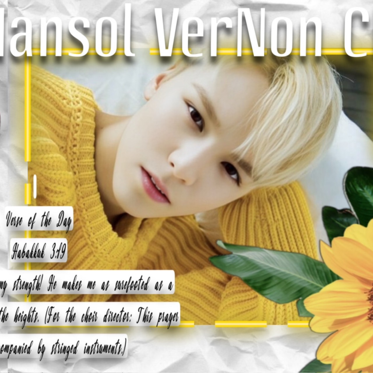 Recent activity shot of Vernon (SEVENTEEN)