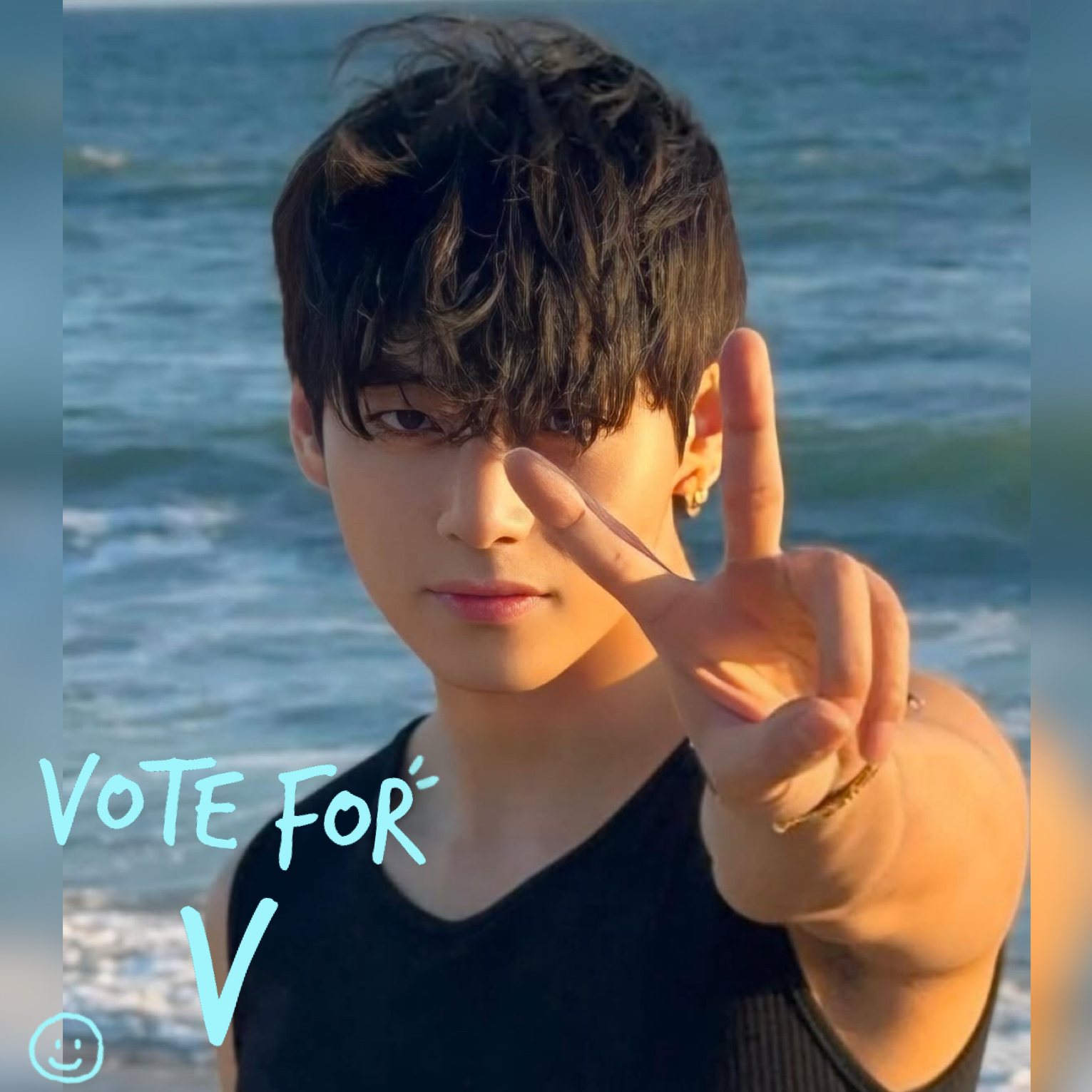 A moment captured by V (BTS)'s fan