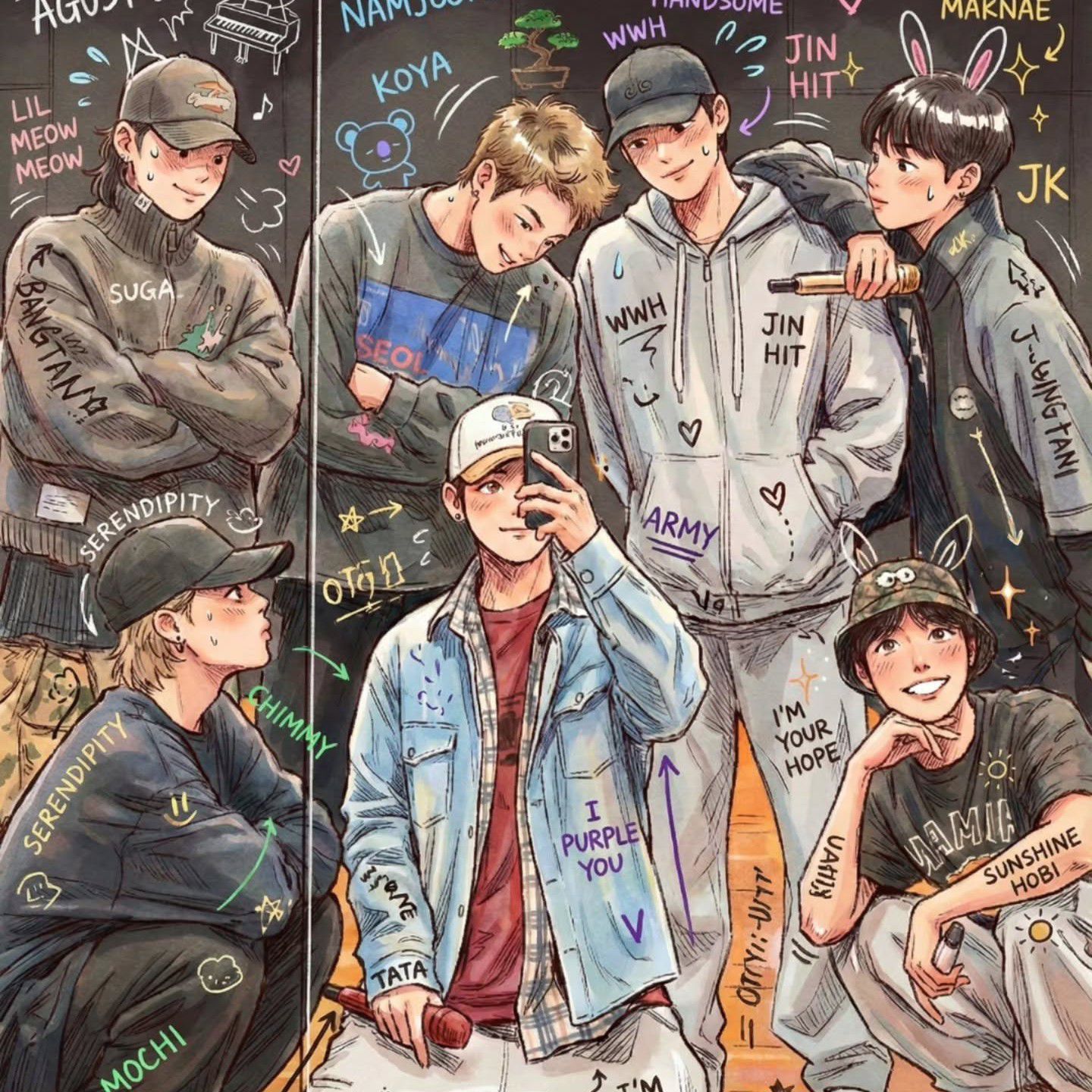 Momen yang diabadikan oleh penggemar BTS