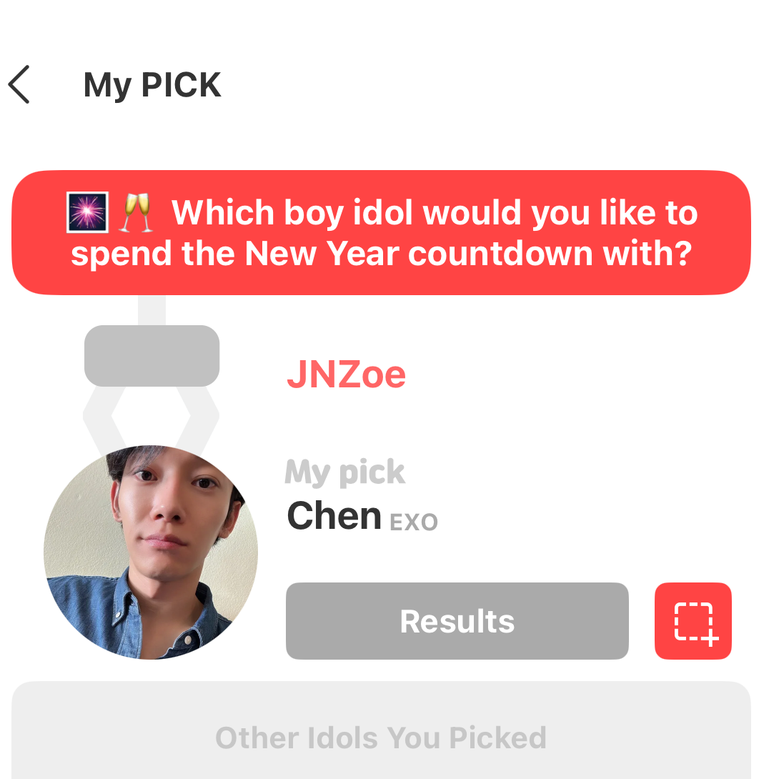 Recent activity shot of Chen (EXO)