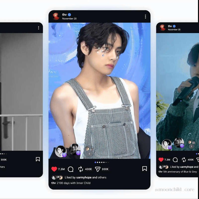 뷔 (방탄소년단) 최근 활동샷