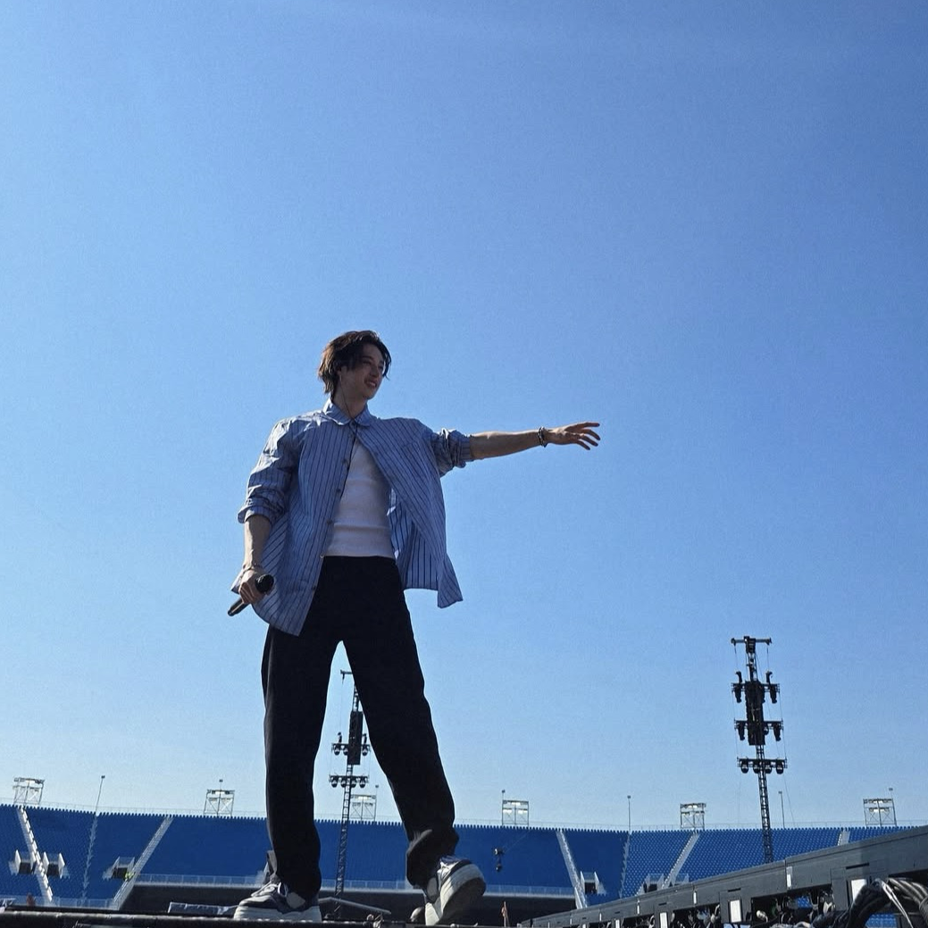Recent activity shot of Bang Chan (Stray Kids)