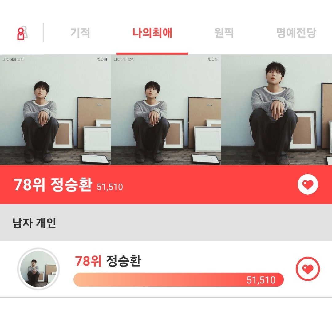 A moment captured by Jung Seunghwan's fan