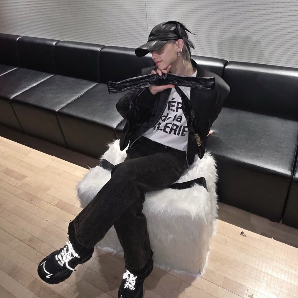 A moment captured by Felix (Stray Kids)'s fan