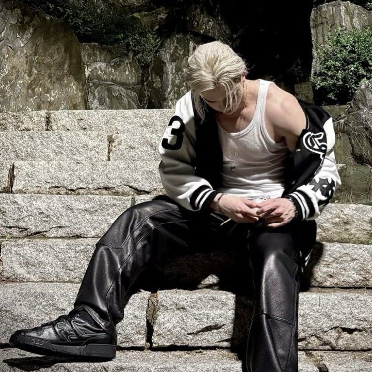 Recent activity shot of Bang Chan (Stray Kids)
