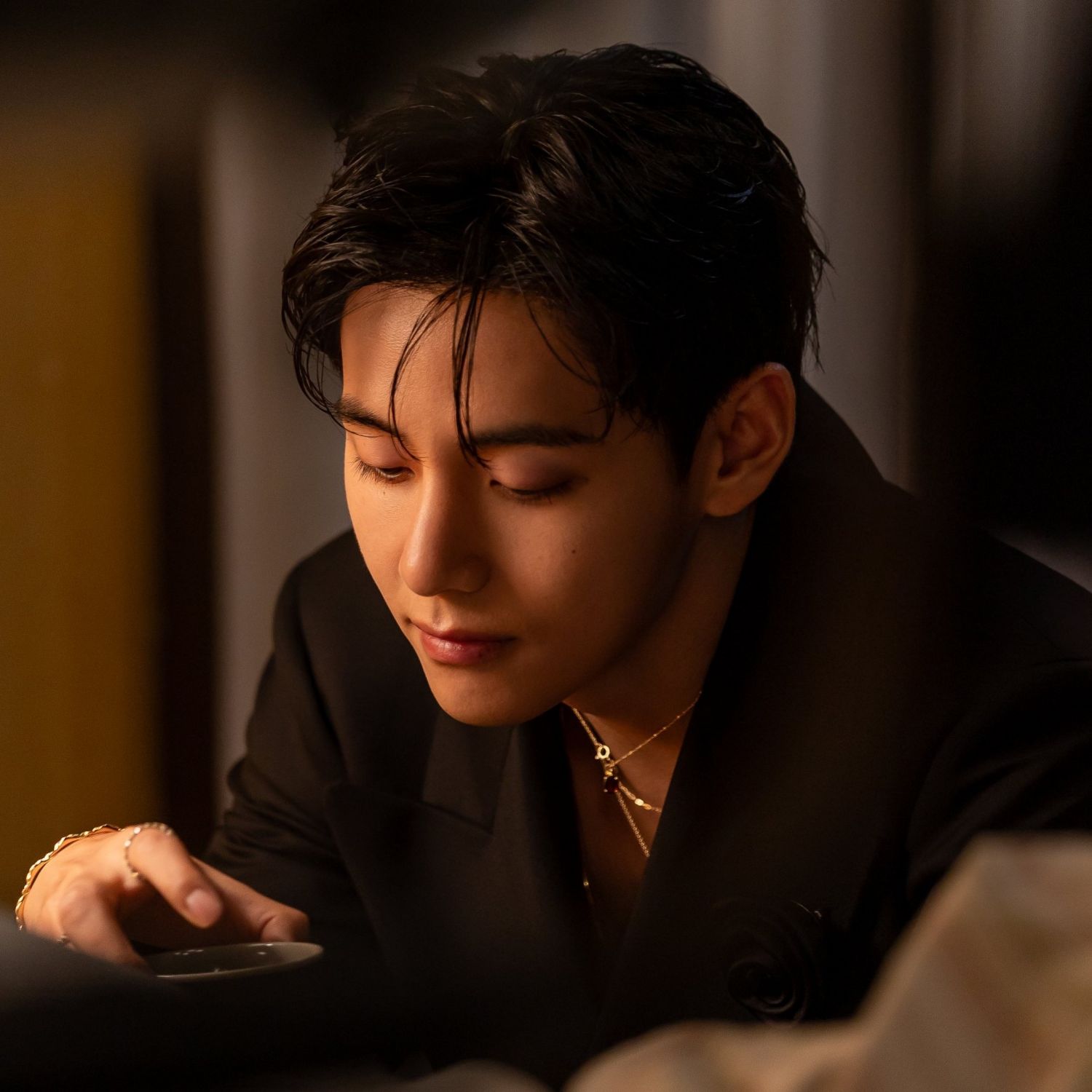 A moment captured by V (BTS)'s fan