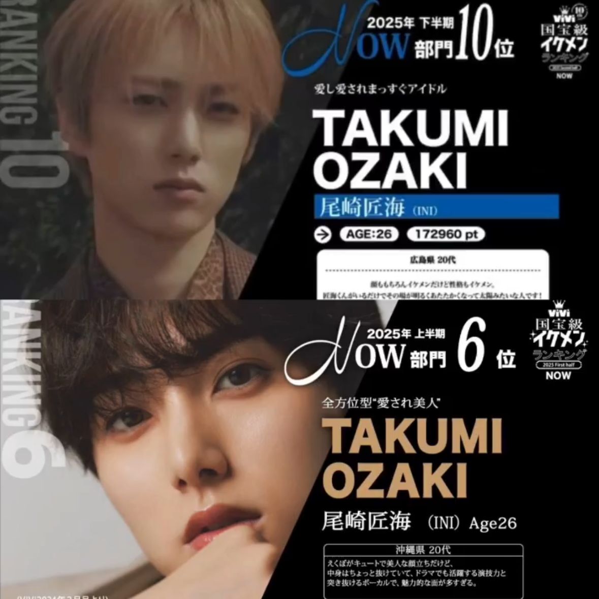 Behind-the-scenes cut of Ozaki Takumi (INI)