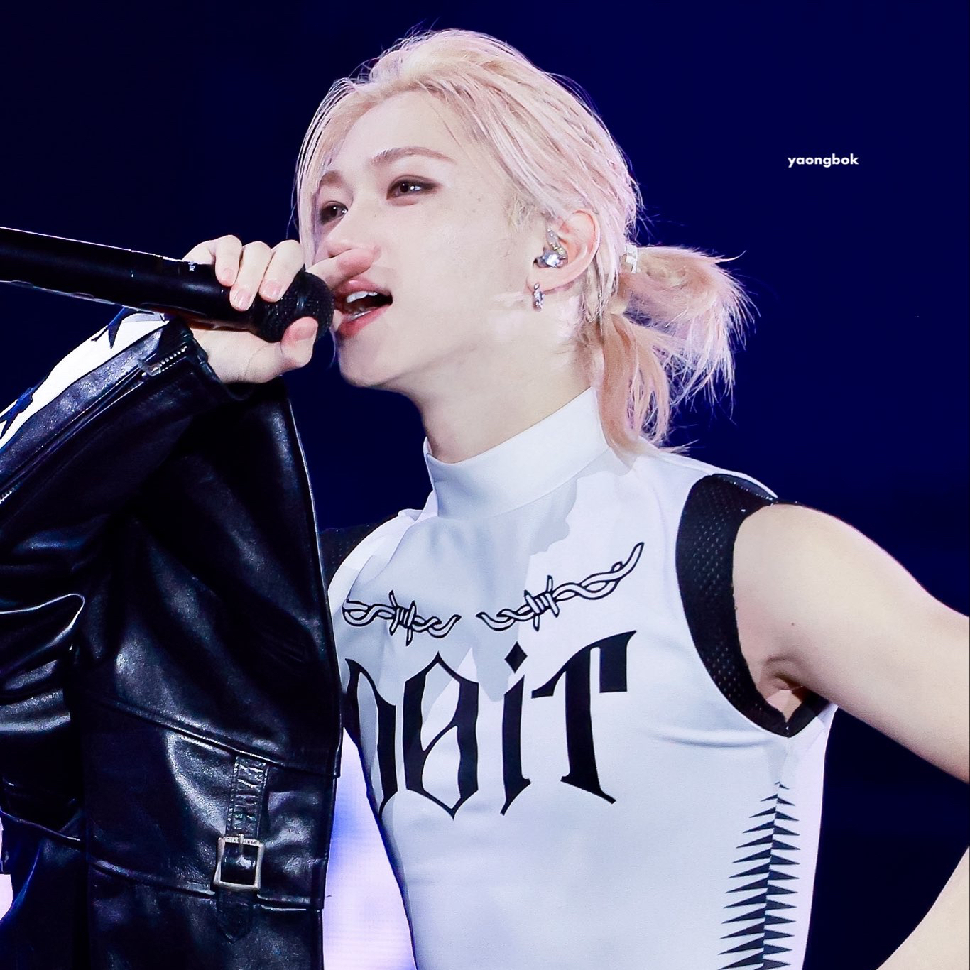 Recent activity shot of Felix (Stray Kids)