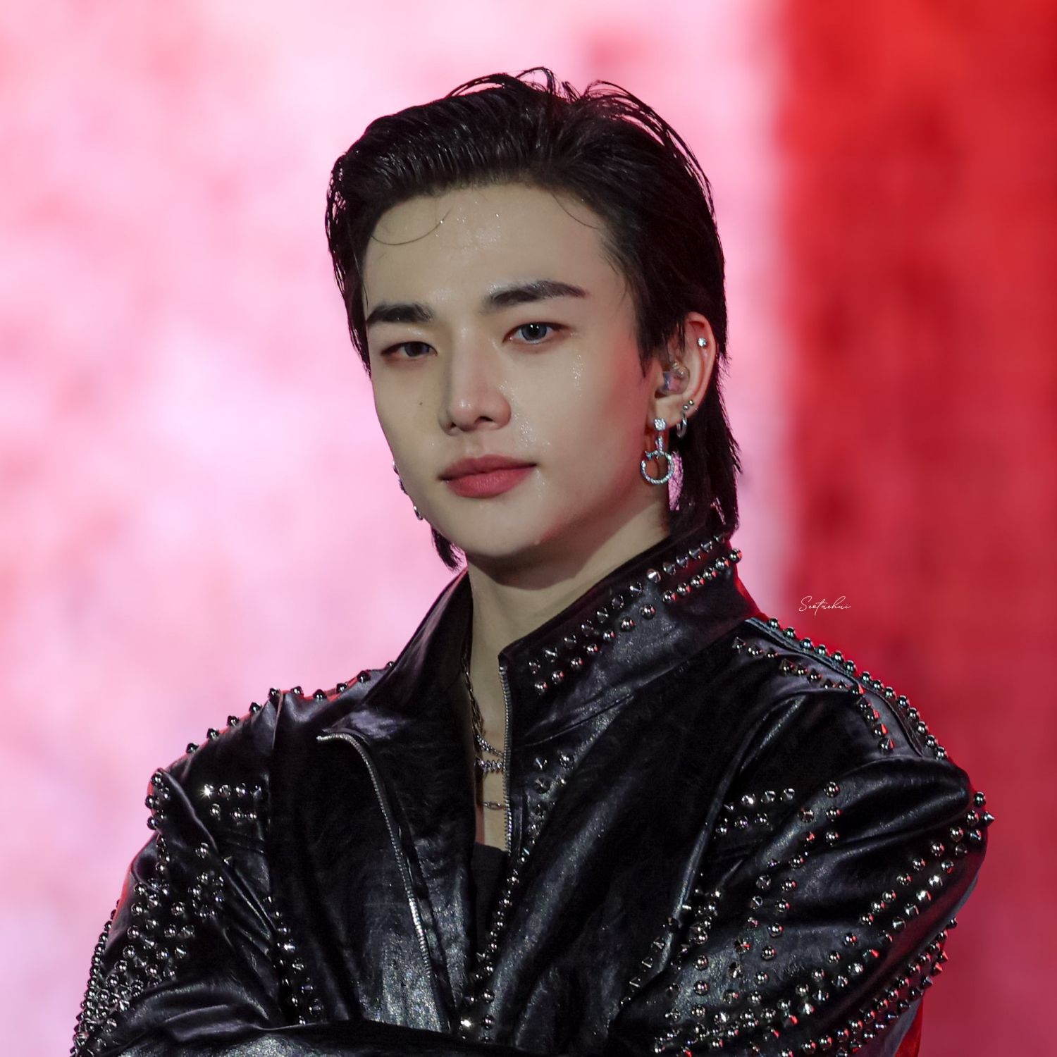 Recent activity shot of Hyunjin (Stray Kids)