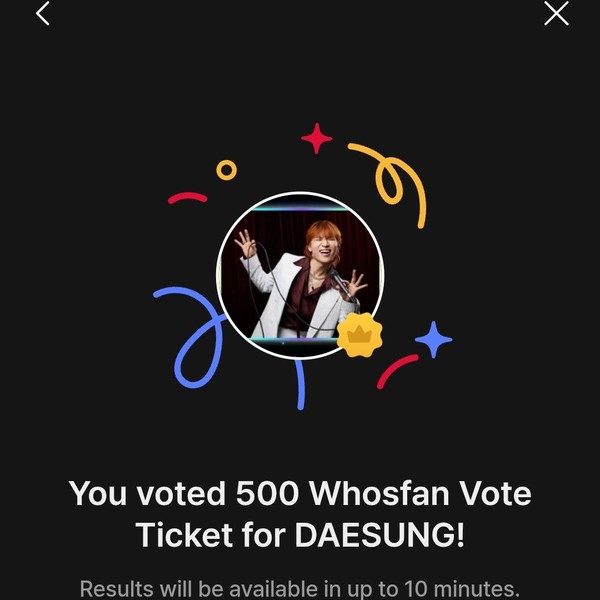 Shining profile picture of Daesung (BIGBANG) on today's Choeaedol