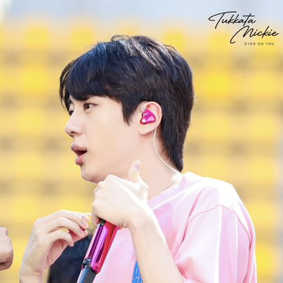 Momen yang diabadikan oleh penggemar Jin (BTS)