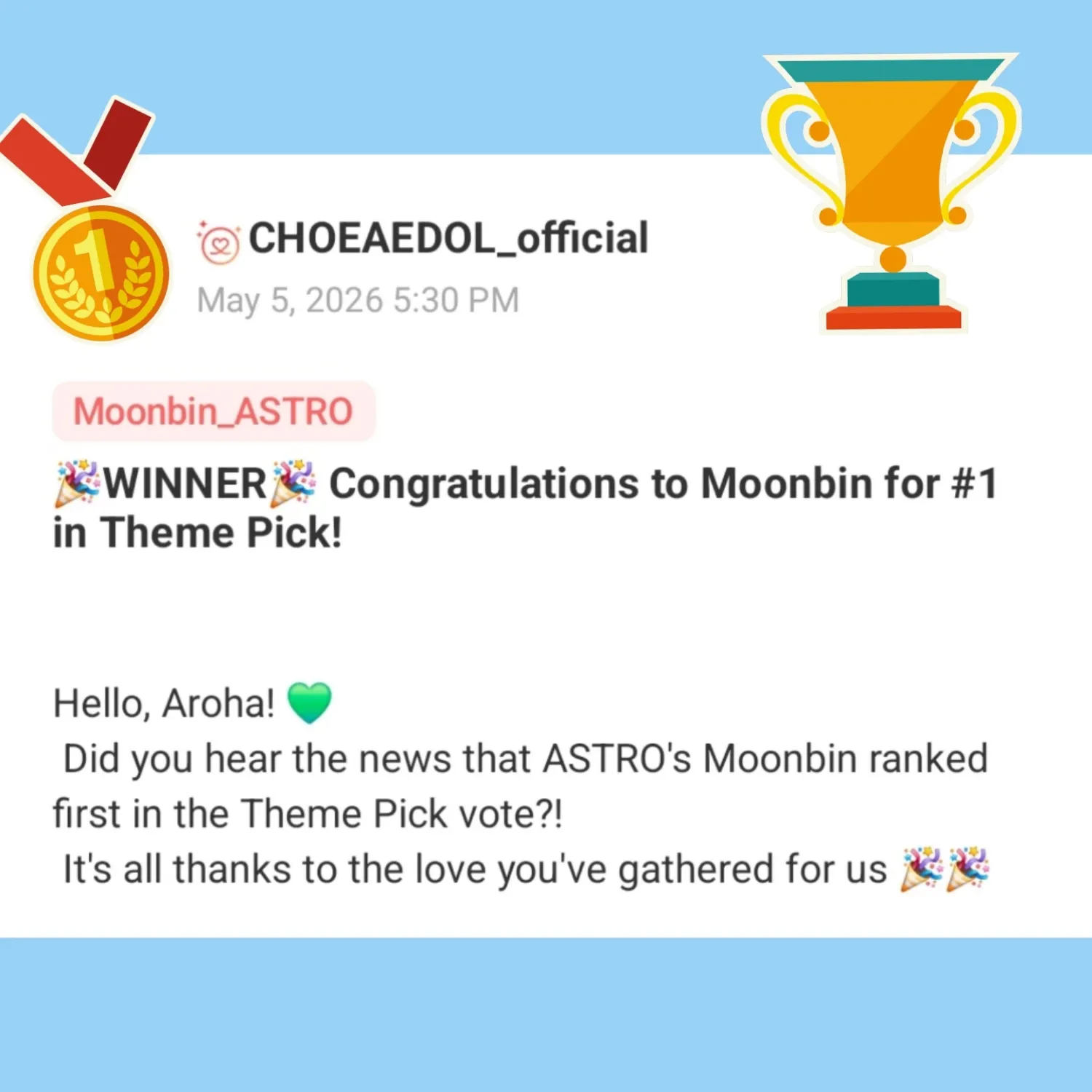 A moment captured by Moonbin (ASTRO)'s fan