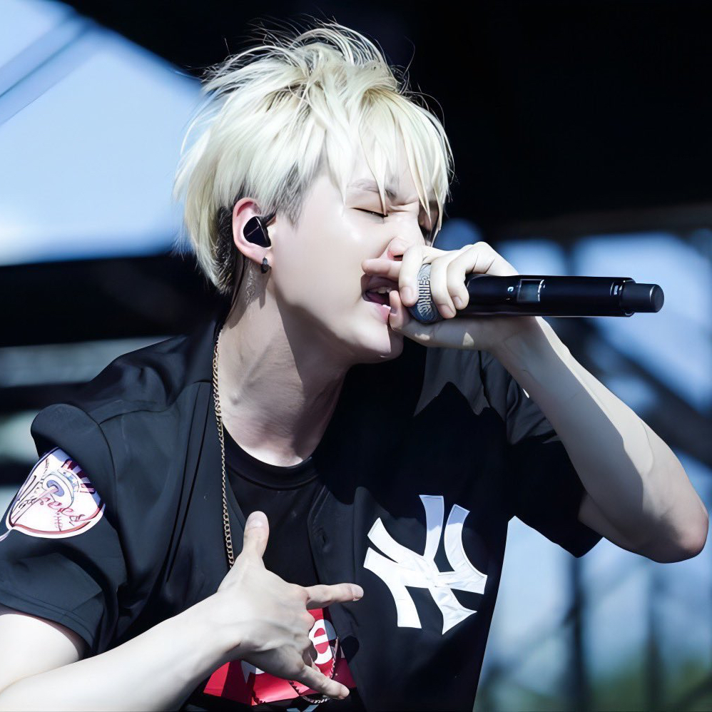 Recent activity shot of SUGA (BTS)