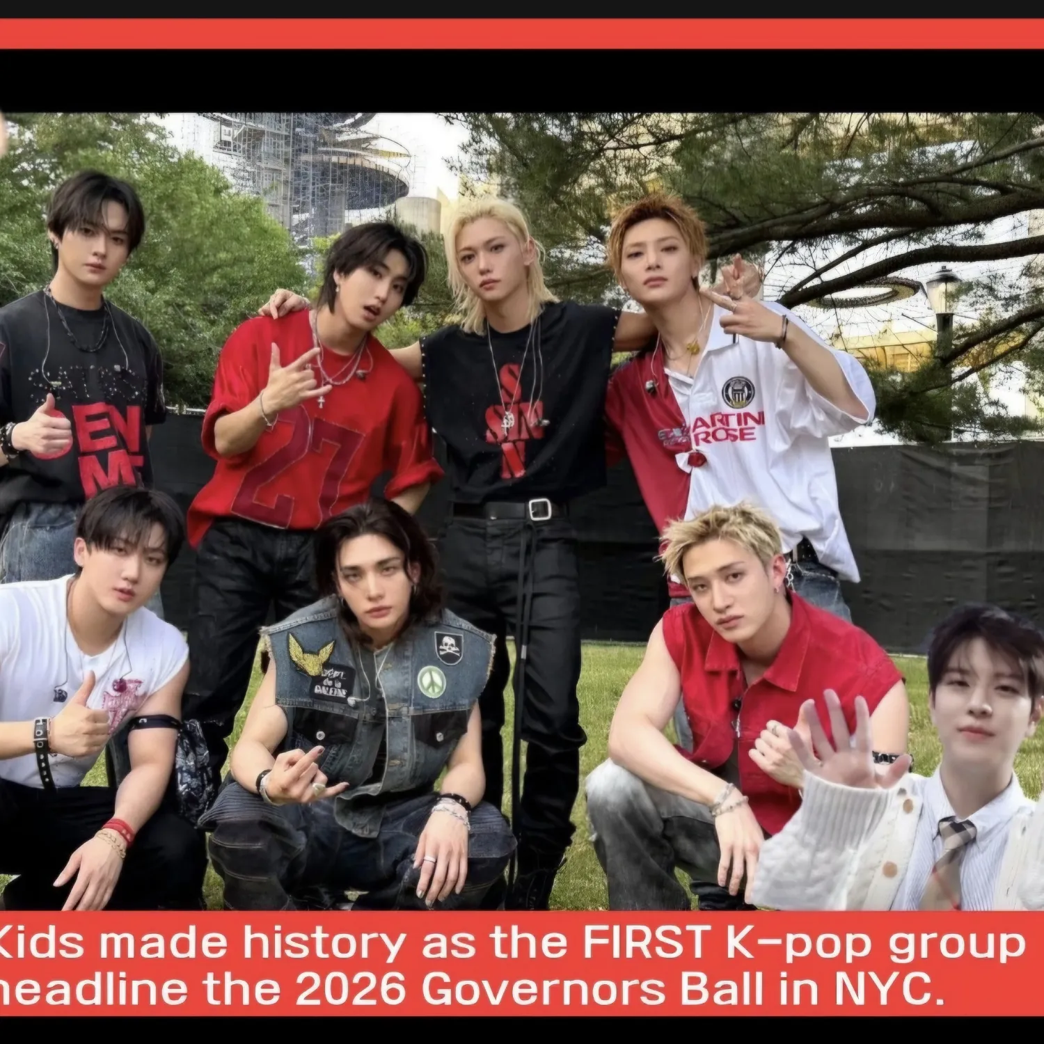 A moment captured by Stray Kids's fan