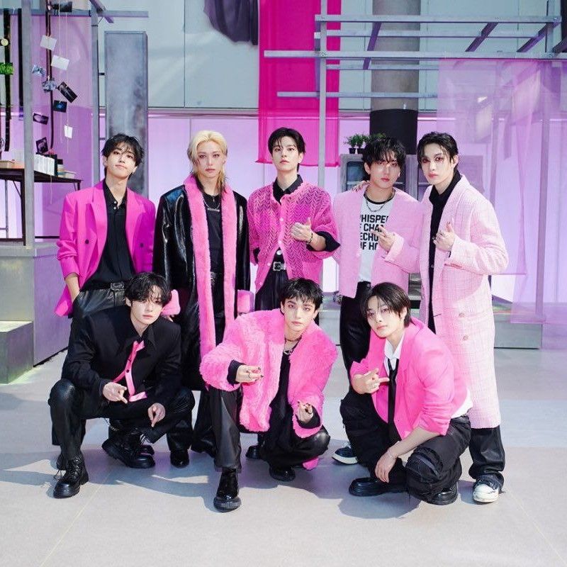 A moment captured by Stray Kids's fan