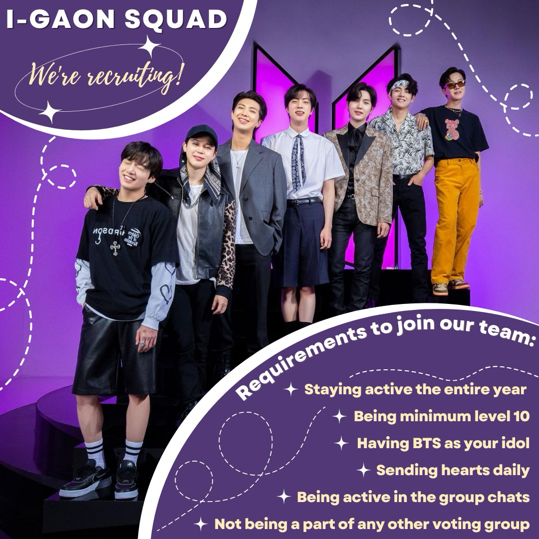 Recent activity shot of BTS