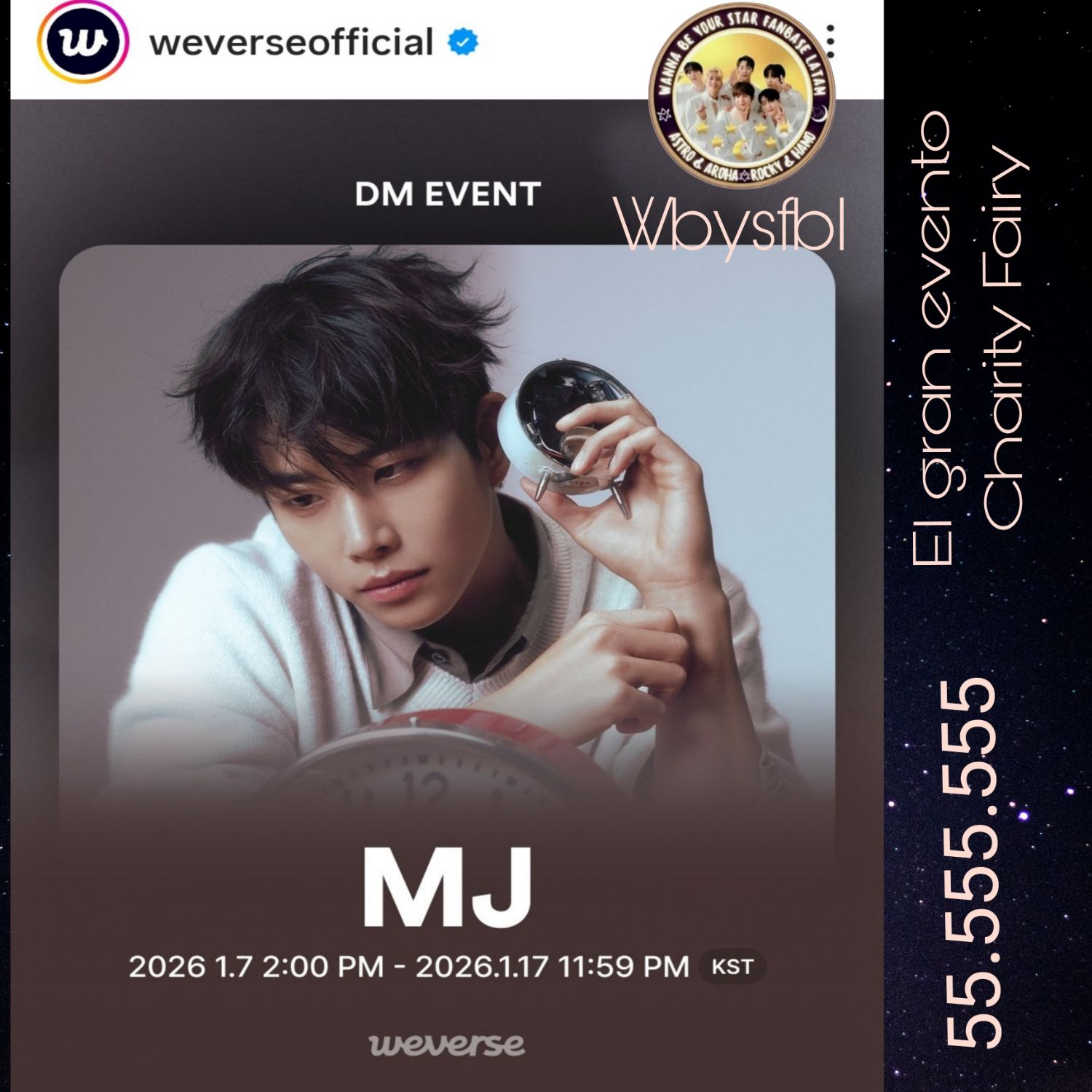 A moment captured by ASTRO's fan