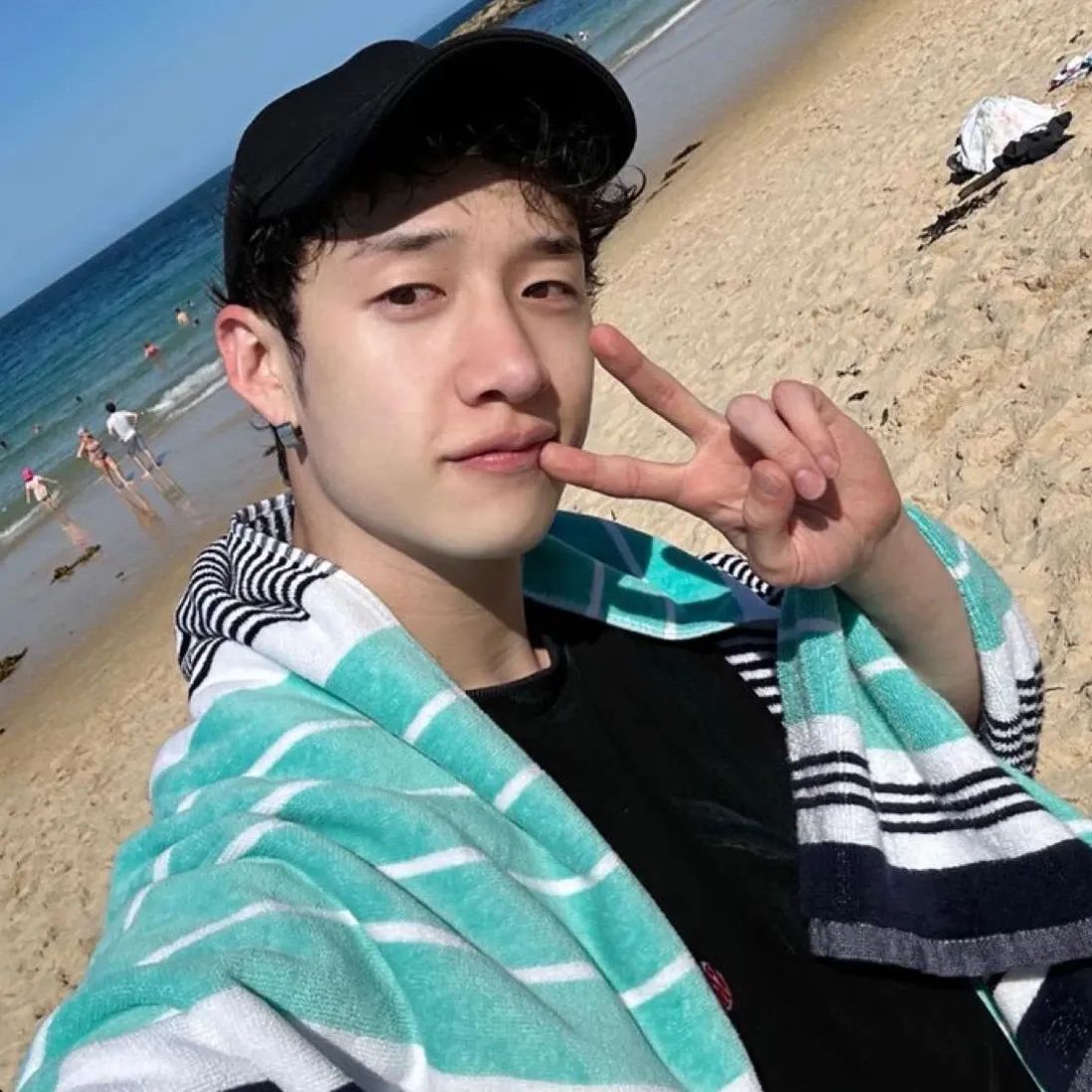 Recent activity shot of Bang Chan (Stray Kids)