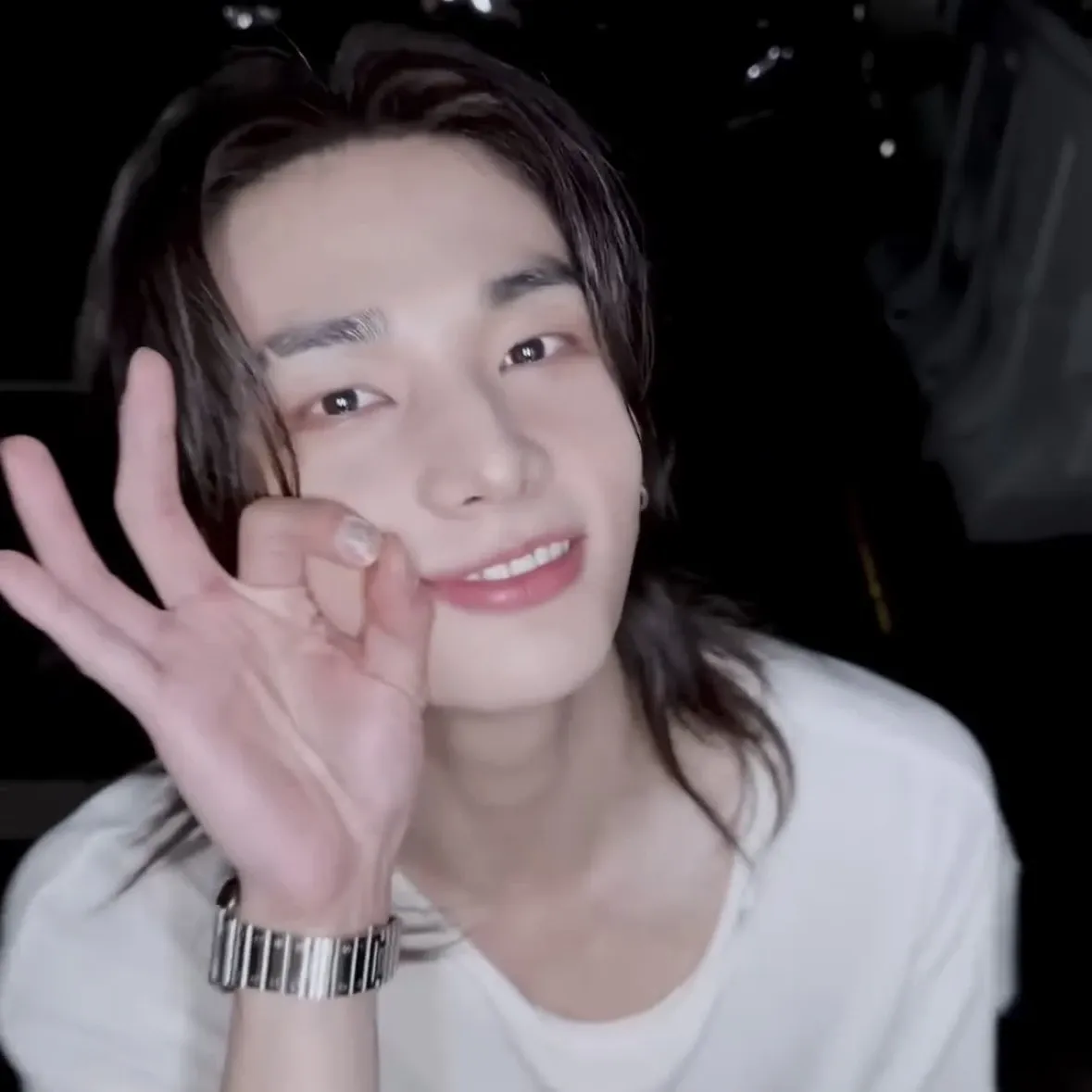 A moment captured by Hyunjin (Stray Kids)'s fan
