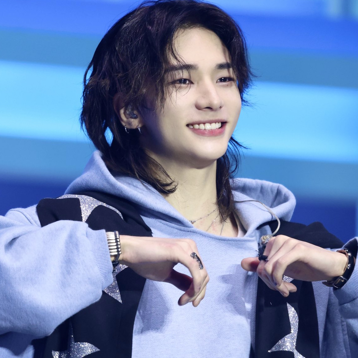 A moment captured by Hyunjin (Stray Kids)'s fan