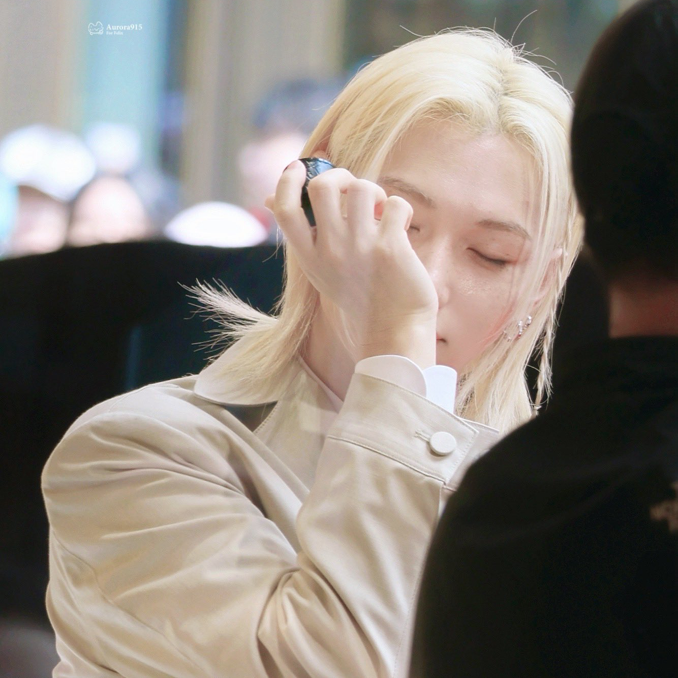 A moment captured by Felix (Stray Kids)'s fan