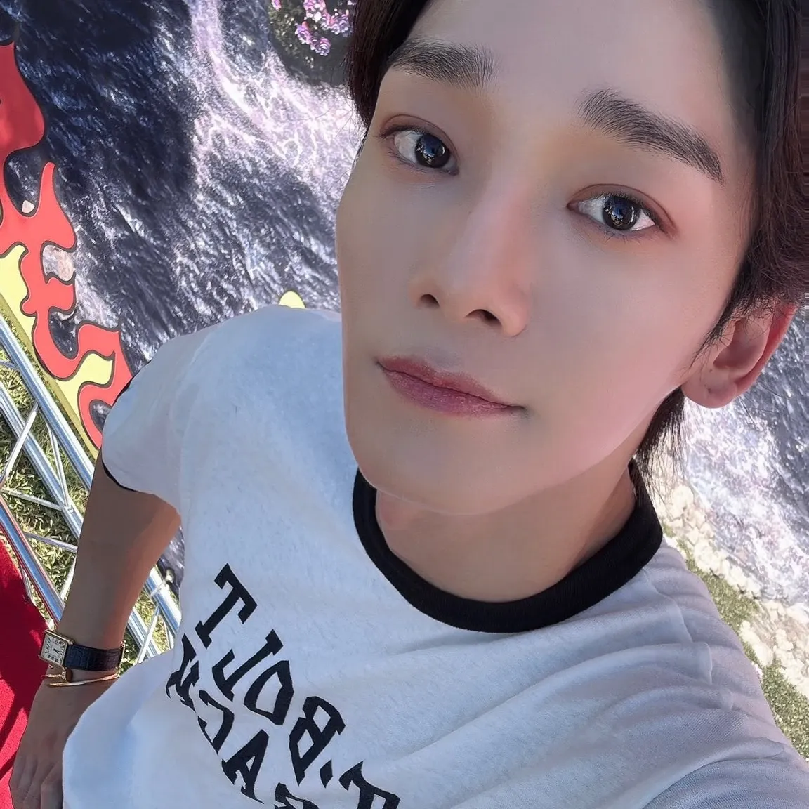 Recent activity shot of Chen (EXO)