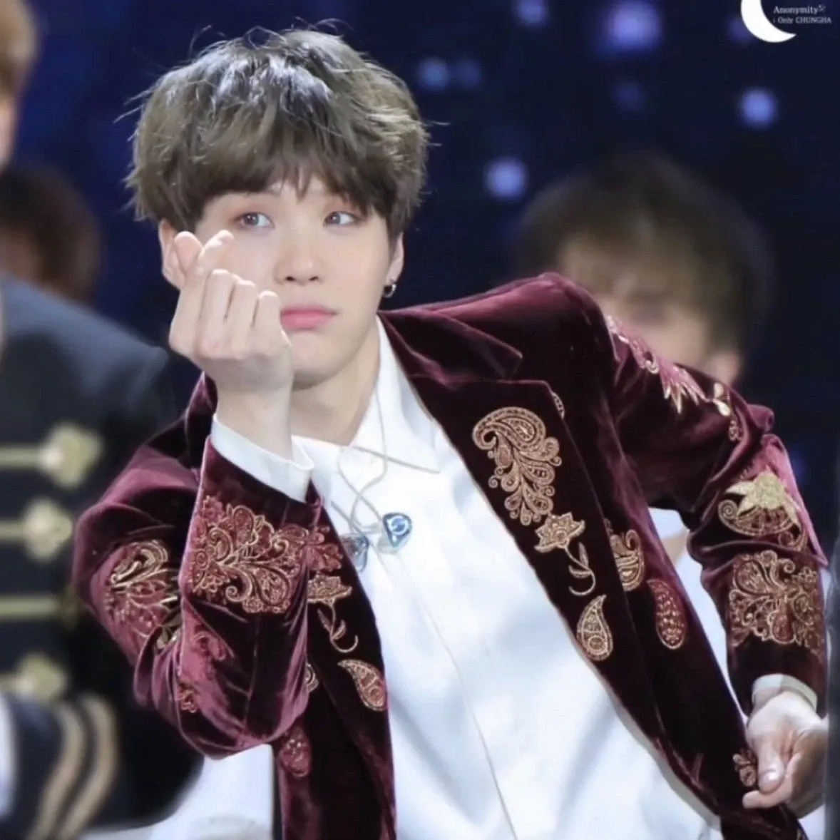 Recent activity shot of SUGA (BTS)