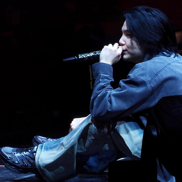 Recent activity shot of SUGA (BTS)