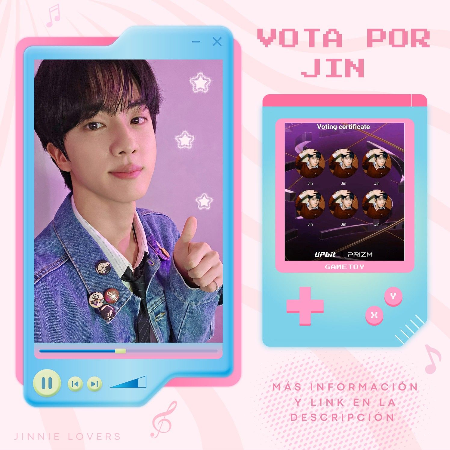 Recent activity shot of Jin (BTS)