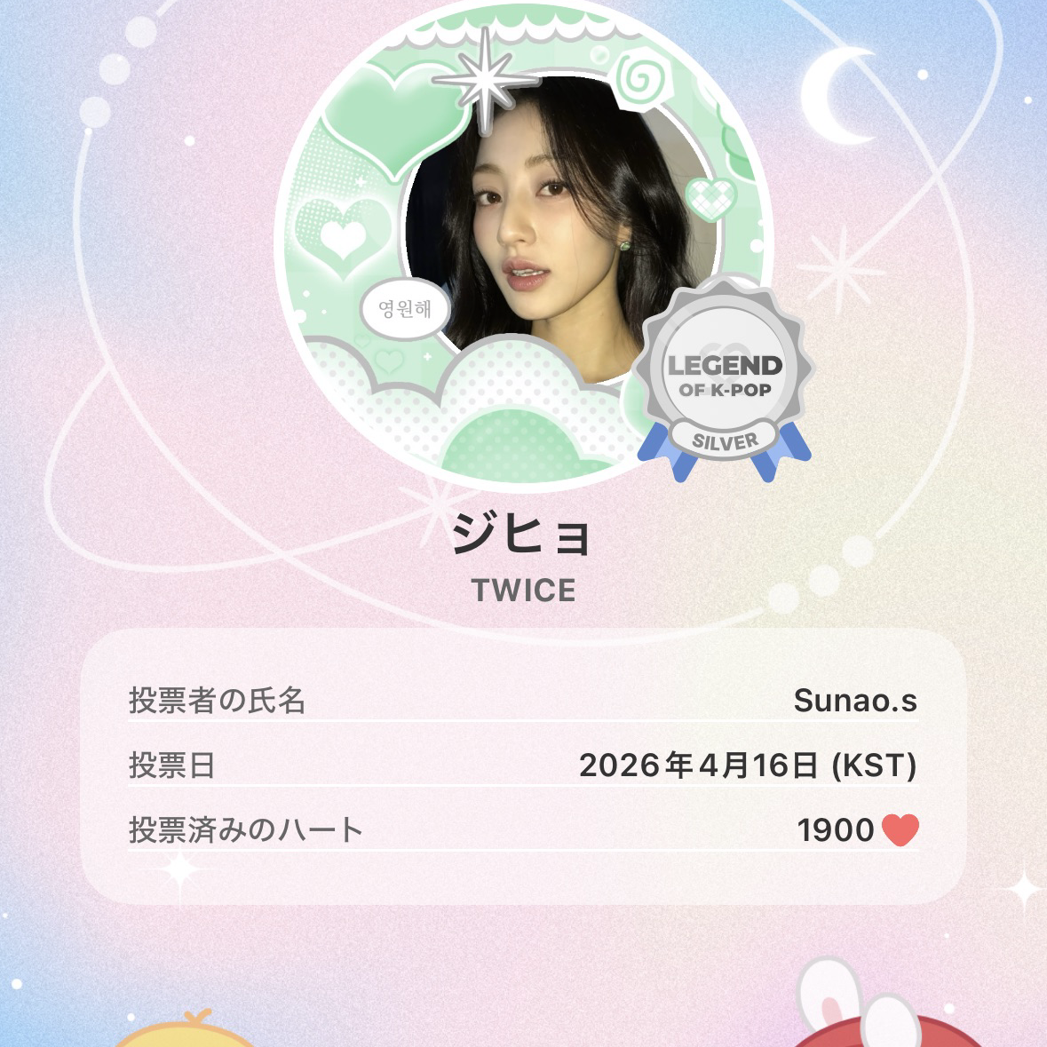 A moment captured by Jihyo (TWICE)'s fan