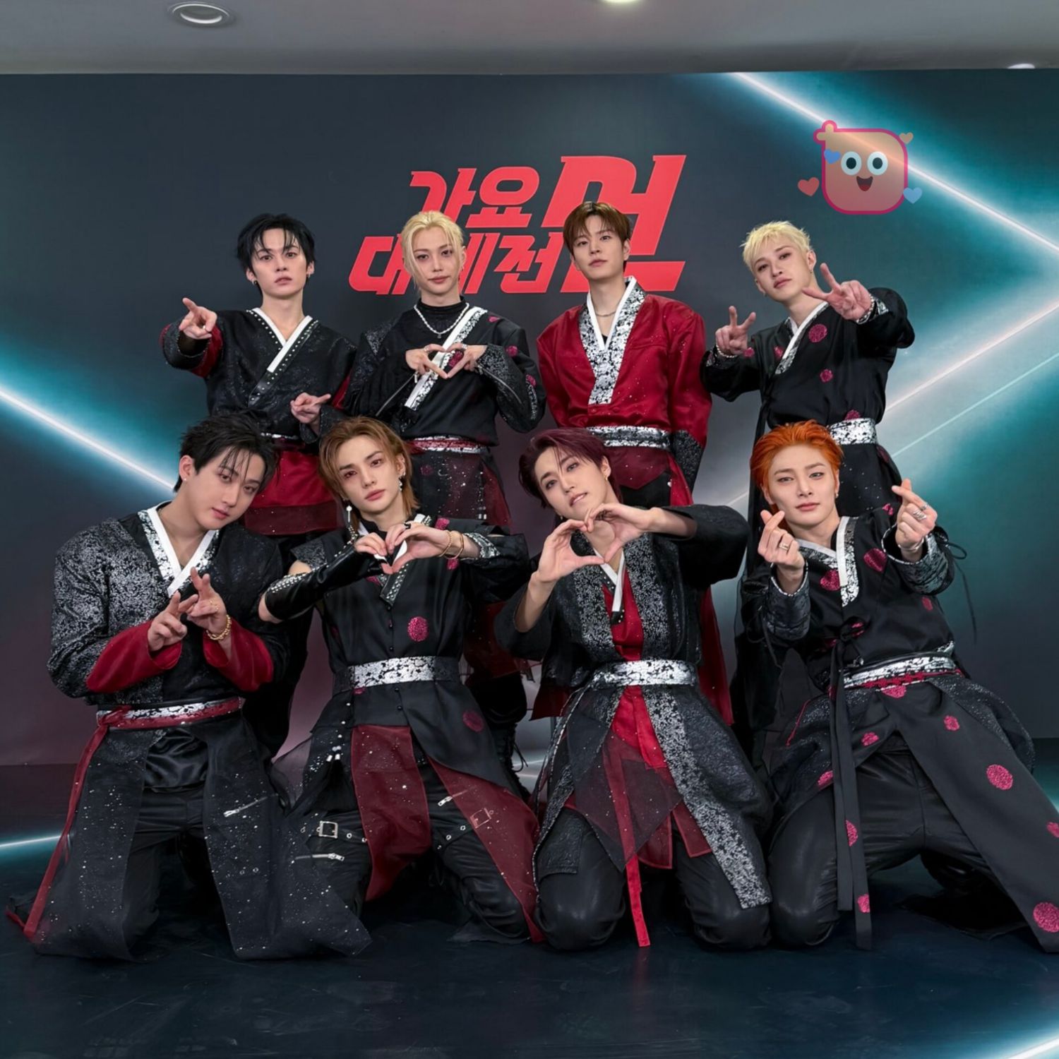 A moment captured by Stray Kids's fan