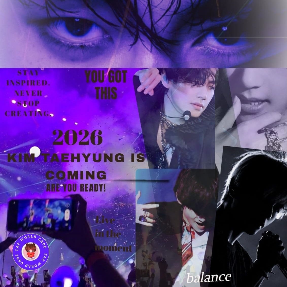 A moment captured by V (BTS)'s fan