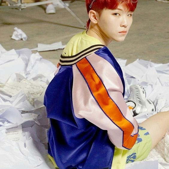 Recent activity shot of Woozi (SEVENTEEN)