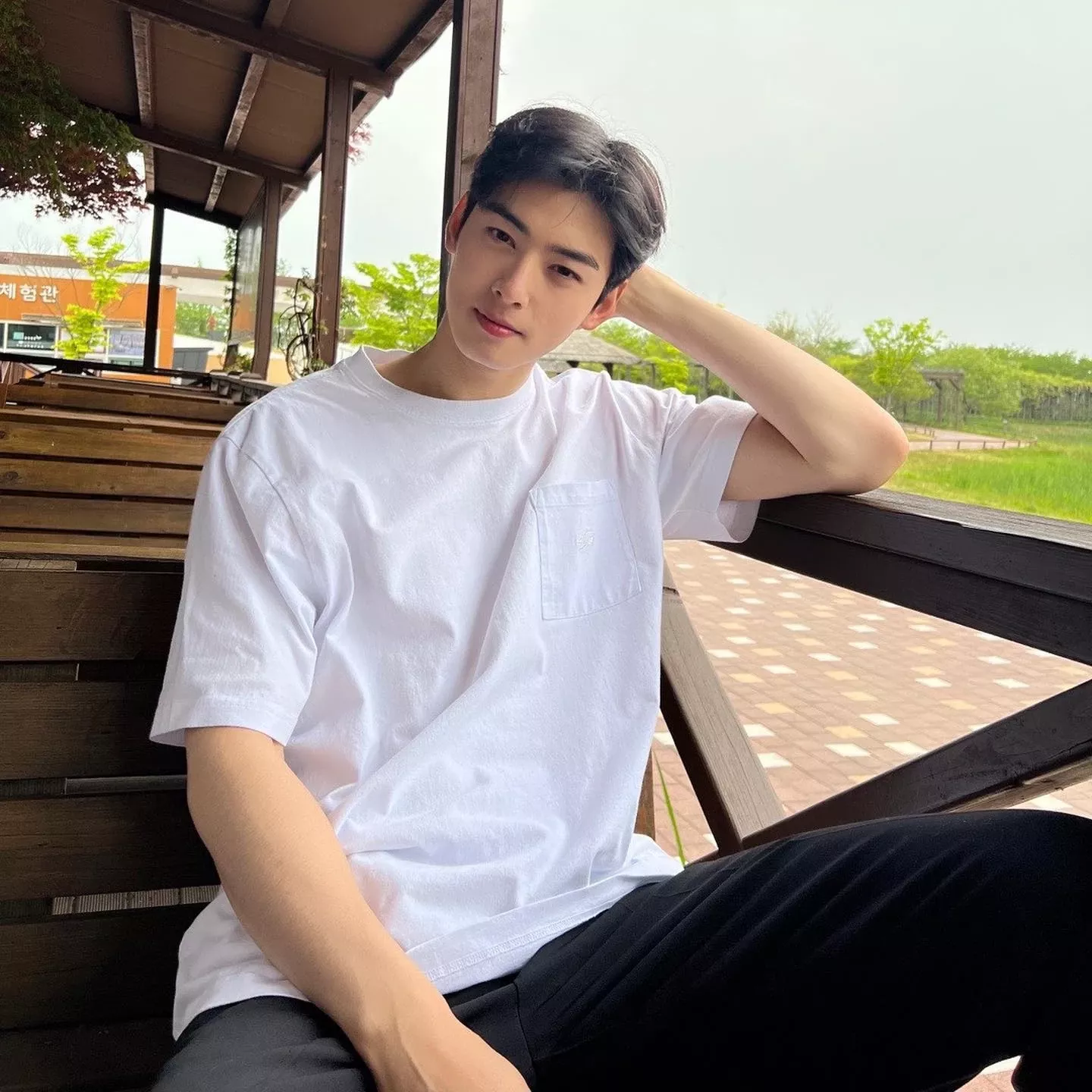 Recent activity shot of Eunwoo (ASTRO)