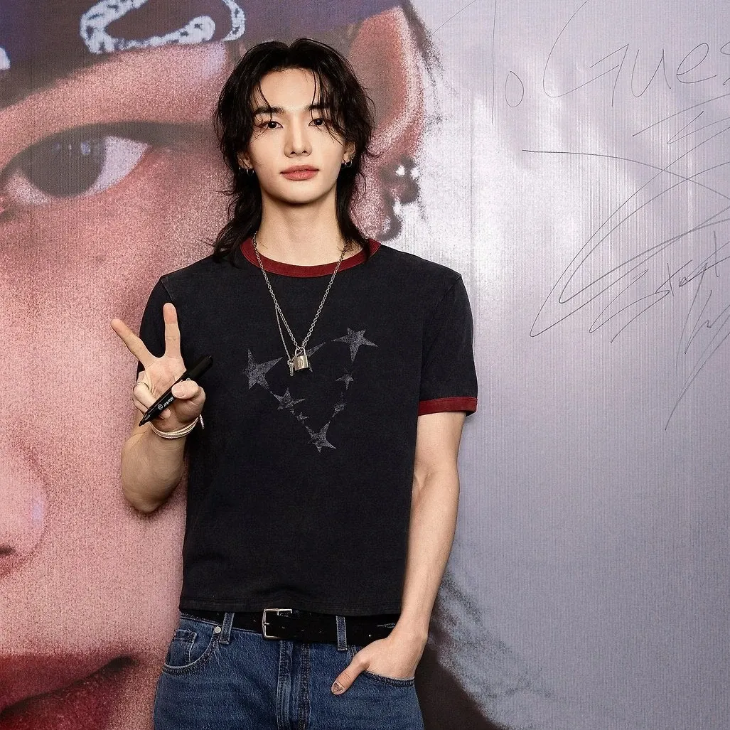 A moment captured by Hyunjin (Stray Kids)'s fan