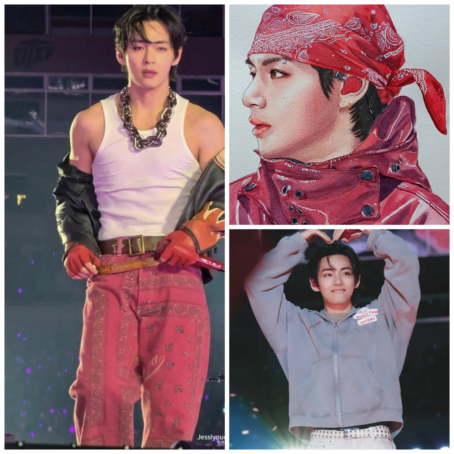 A moment captured by V (BTS)'s fan