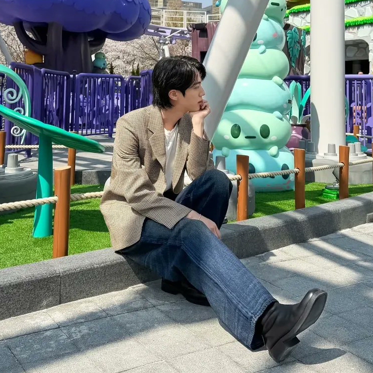 Recent activity shot of Jin (BTS)