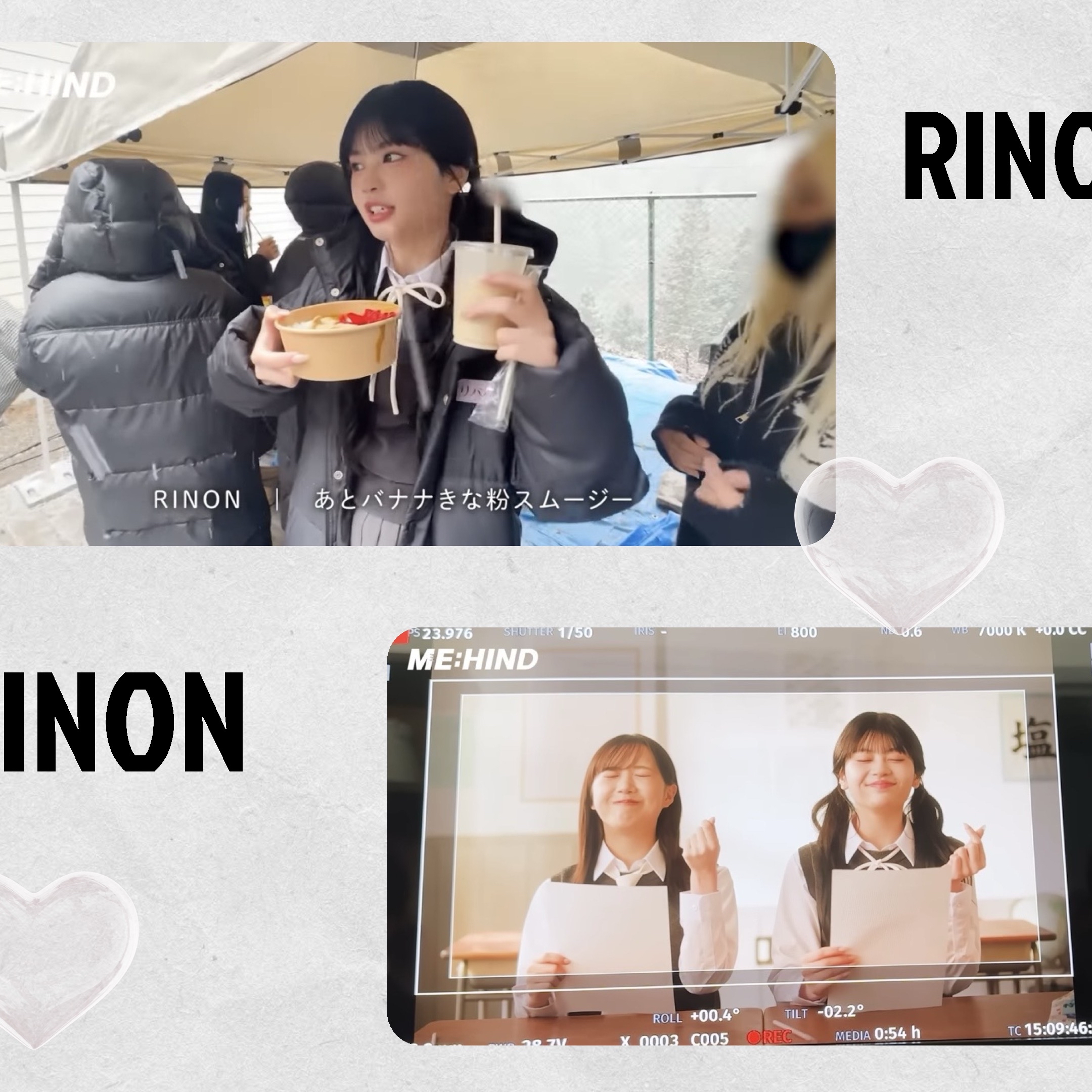 Behind-the-scenes cut of Murakami Rinon (ME:I)