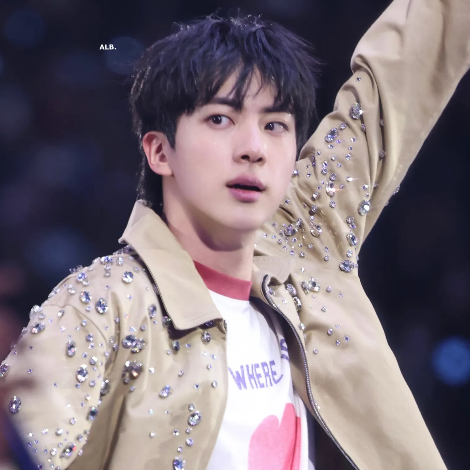 Recent activity shot of Jin (BTS)