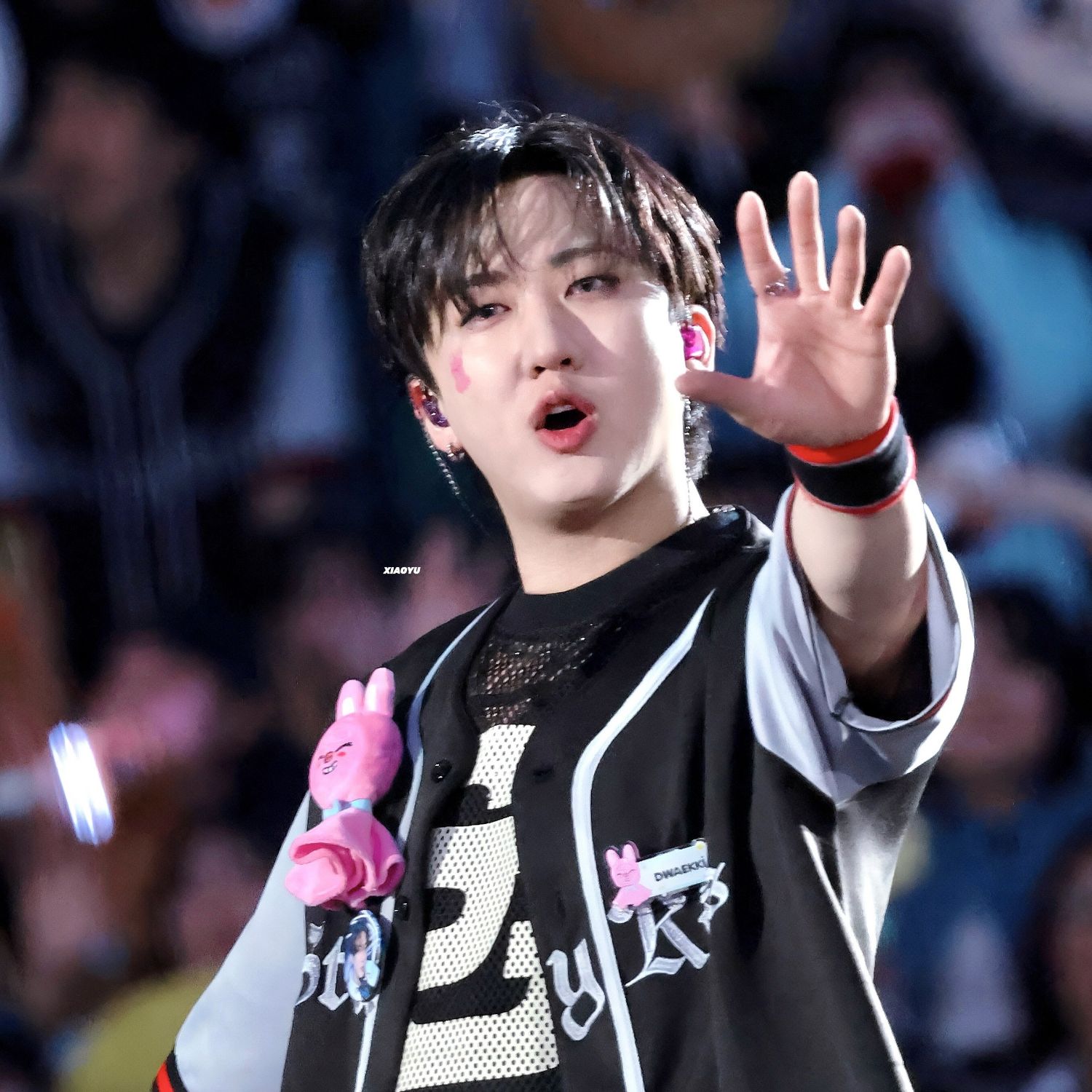 A moment captured by Changbin (Stray Kids)'s fan