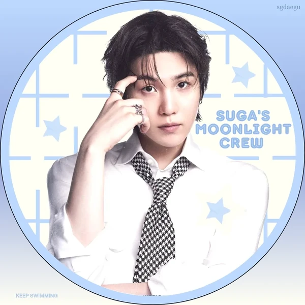 Signature photo of SUGA (BTS) capturing their charm