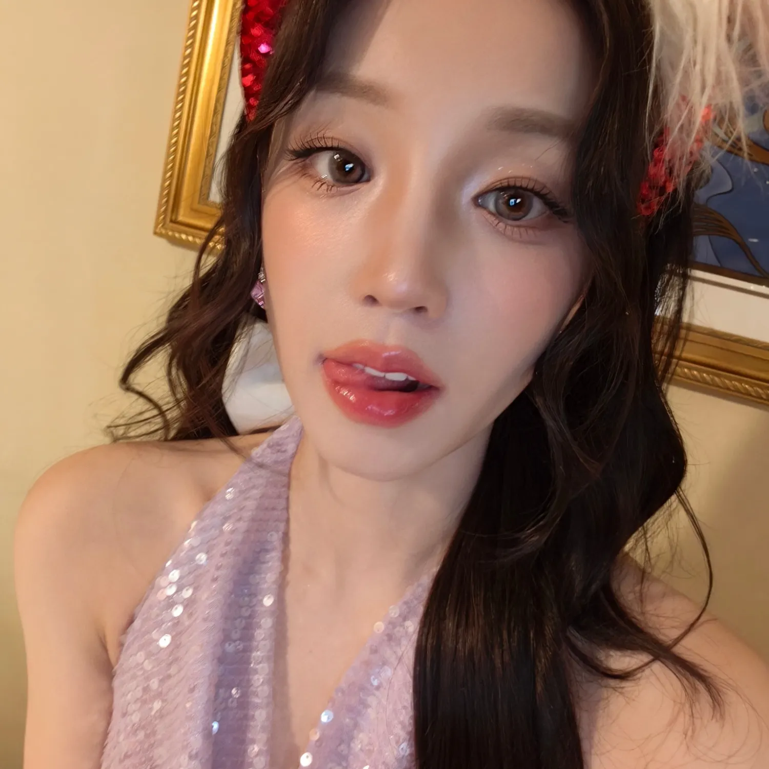 A moment captured by Yuqi (i-dle)'s fan